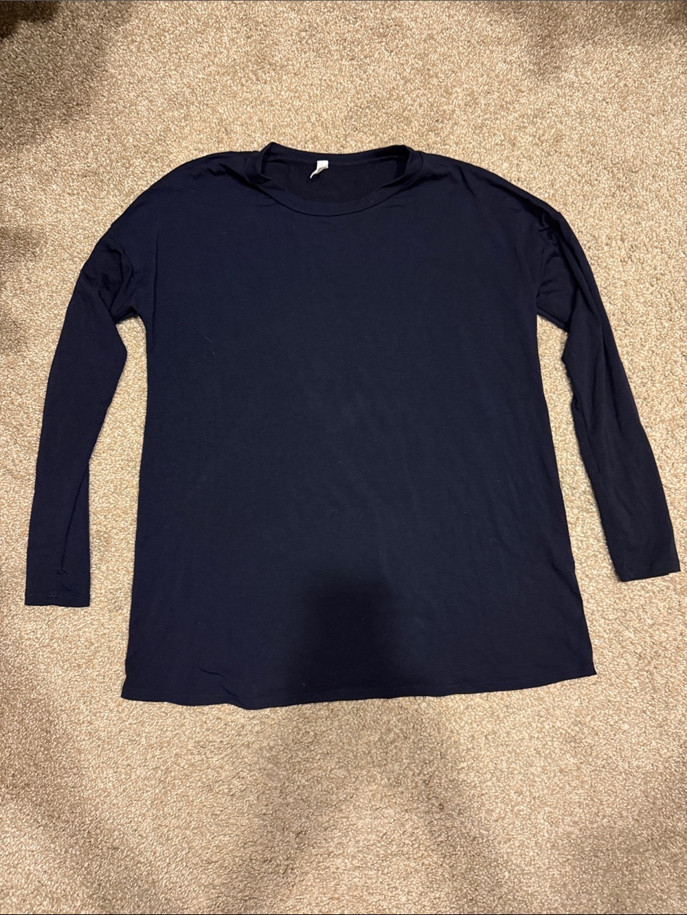 Pinkblush Maternity Navy Crewneck Long Sleeve Top
